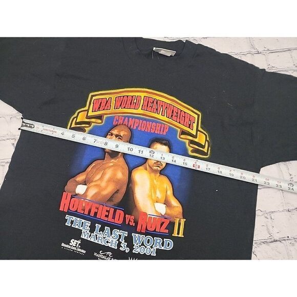 NWOT Vintage 2001 Holyfield vs Ruiz II WBA Boxing Championship Shirt L - Picture 5 of 7